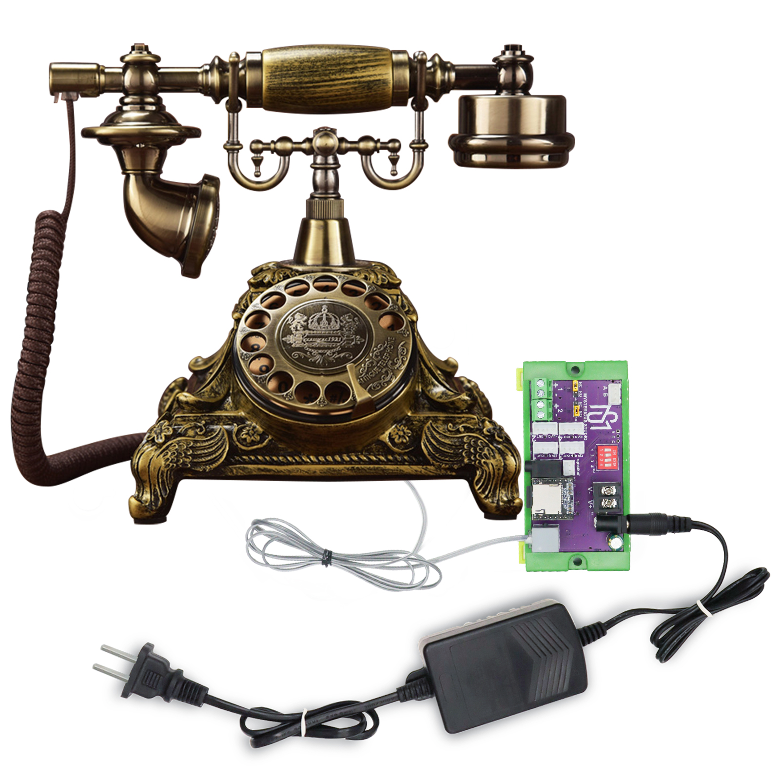 Mysterious Studio Secret Room Escape Game Mechanism Props Electronic Puzzle Phone Prop Telephone Call Turntable Telephone