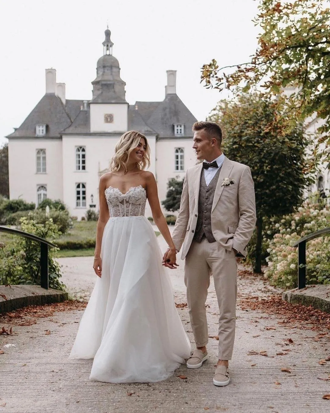 Bohemian Summer Wedding Dresses A E Sweetheart Lace Tulle Split Bridal Gowns Plus Size Robes De Mariage Bc