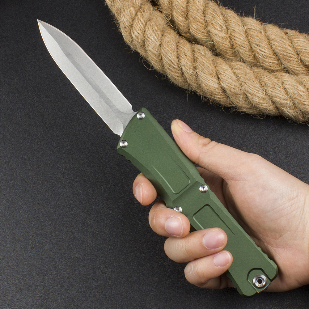 H3401 High End Tactical Knife D2 Stone Wash Blade CNC Aviation Aluminum Handle Outdoor Camping Hiking EDC Pocket Knives with Nylon Bag
