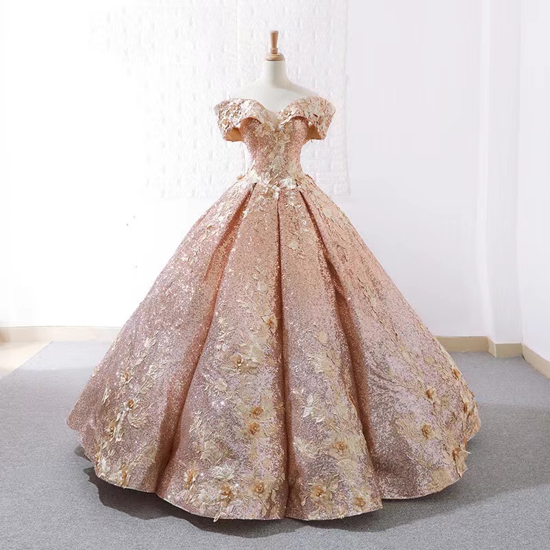 plus size Bridal Gowns Wedding Dress Pearls Beaded off shoulder ball gown Custom Made Bride Dresses Vestido novia bridal gowns sequins bg robes de mar