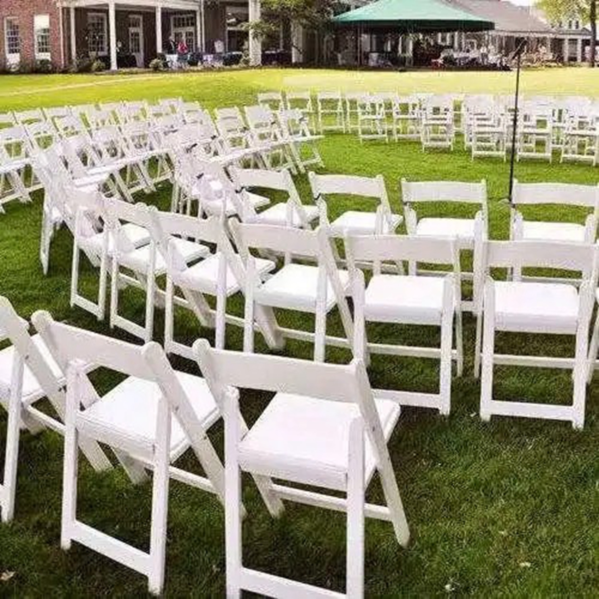 High Quality Garden Lightweight Wedding Event Plastic White Chairs Resin Outdoor Folding Chair