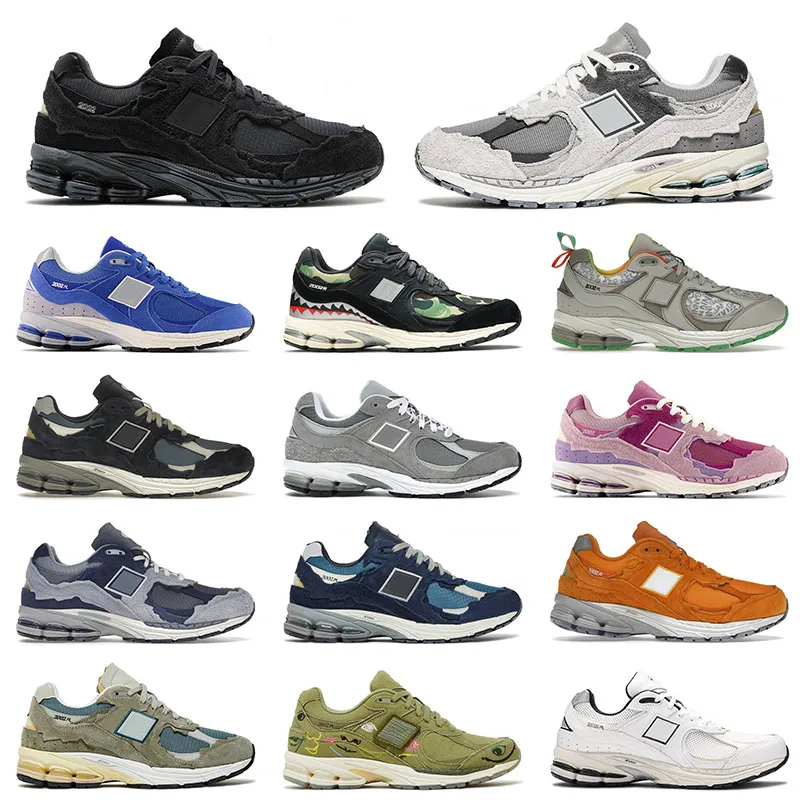 Fashion Women Mens 2002R running Designer Casual Shoes Protection Pack Pink Royal Light Arctic Grey Purple White Natural Indigo Sports Trainers Sneakers Luxury