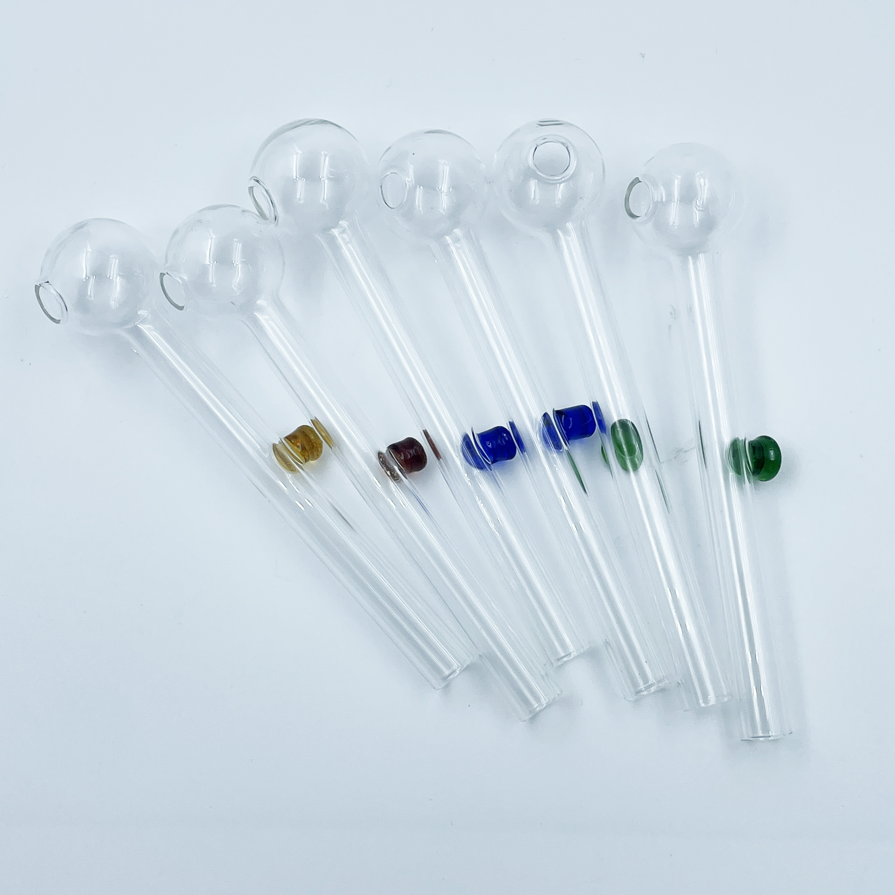 Fixed bracket Glass Oil burners tobacco hookahs Bong Water Pipes with different colored glass balancer for smoking