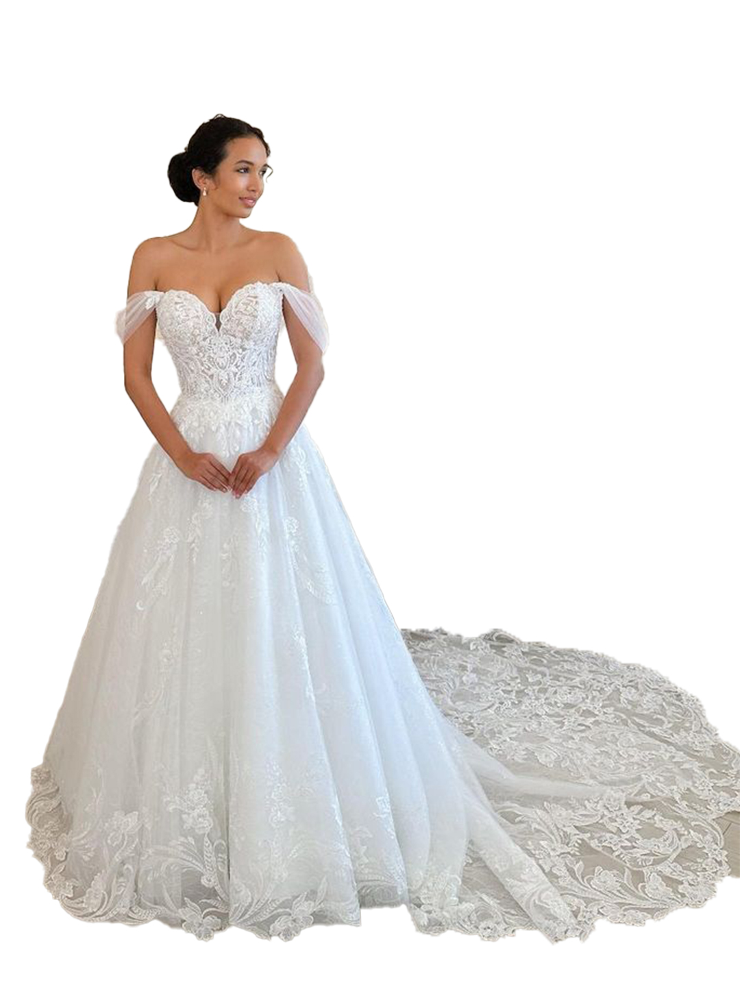 Size Gorgeous Plus A E Wedding Dresses For Bride Off Shoulder Sweetheart Satin Pleats Draped Backless Court Train Bridal Gowns Second Reception Dress 