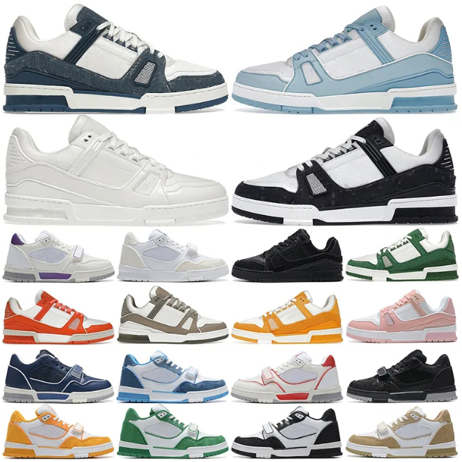 High Quality Men Women Shoes Designer Trainer Sneakers Low Black White Baby Blue Navy Orange Green Tour Yellow Pink Brown Mens Tennis Fashion Outdoor Trainers
