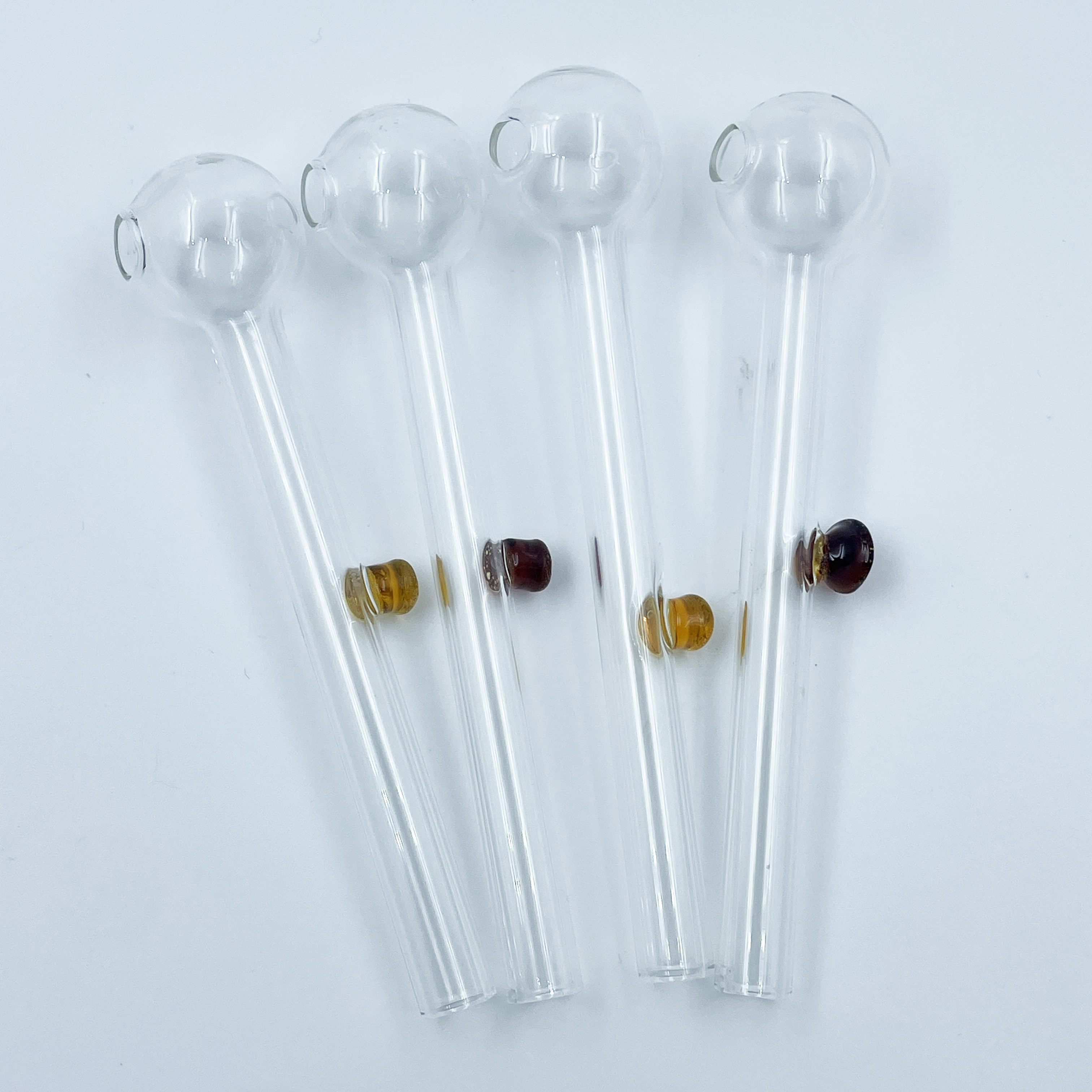 Fixed bracket Glass Oil burners tobacco hookahs Bong Water Pipes with different colored glass balancer for smoking