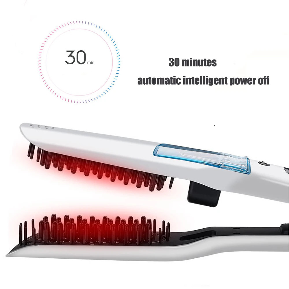 Professional Steam Straightener Brush Salon Wet Dry Fast Ionic Steampod Flat Iron Hair Straightener 240219