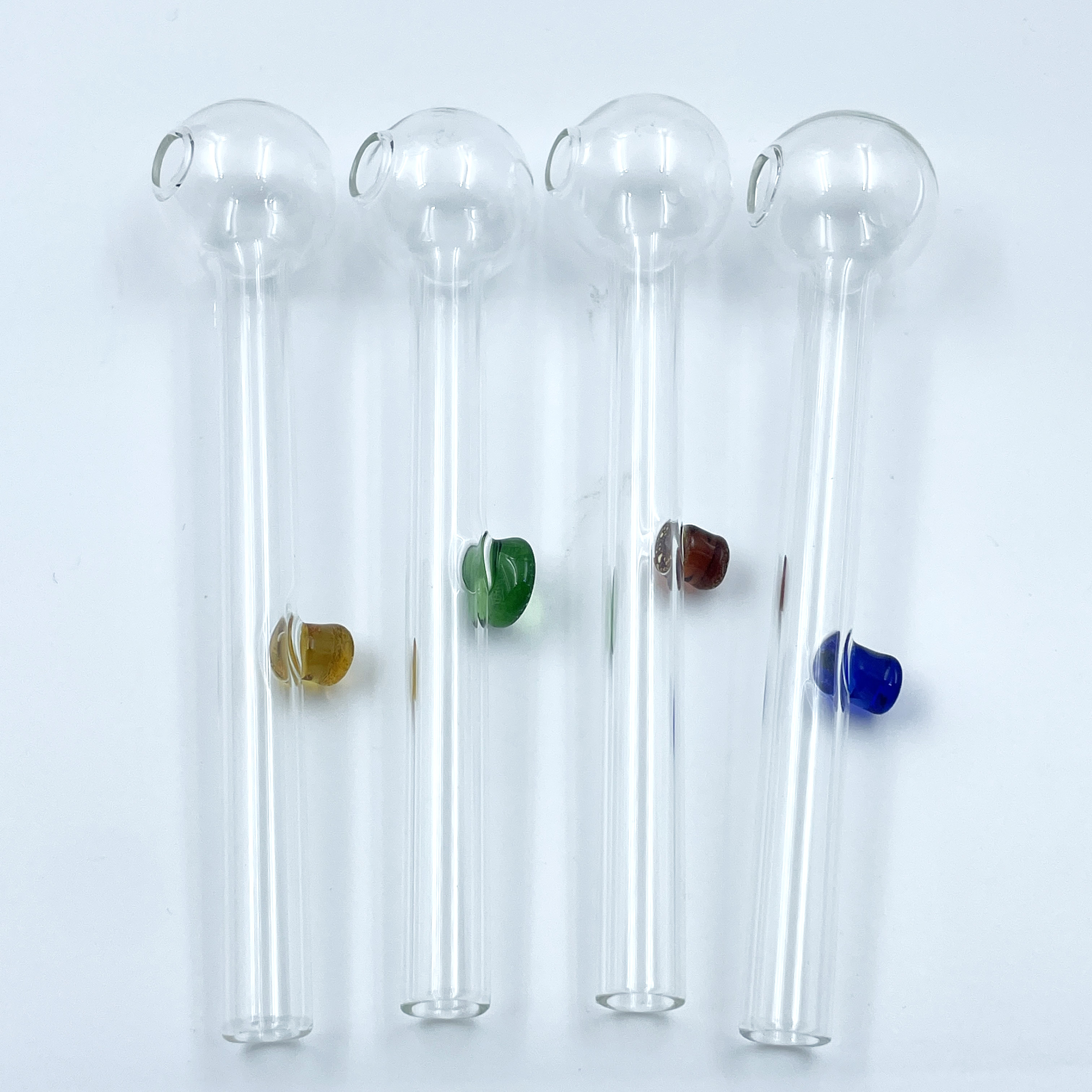 Fixed bracket Glass Oil burners tobacco hookahs Bong Water Pipes with different colored glass balancer for smoking
