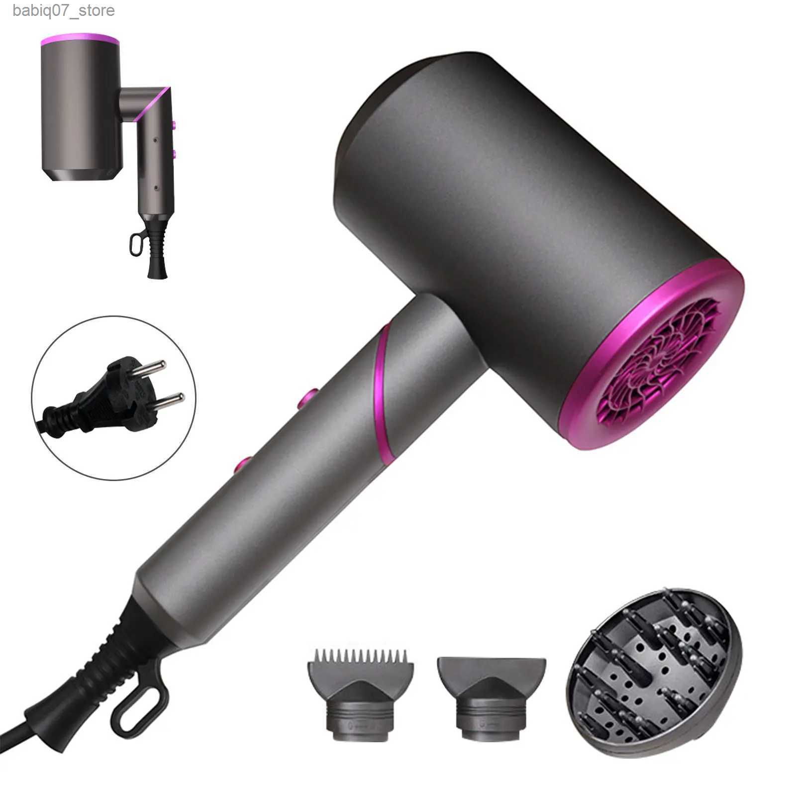 Hair Dryers Portable foldable ion hair dryer with 1 diffuser and 2 concentrates used for home salon styling tool EU plug Z260303