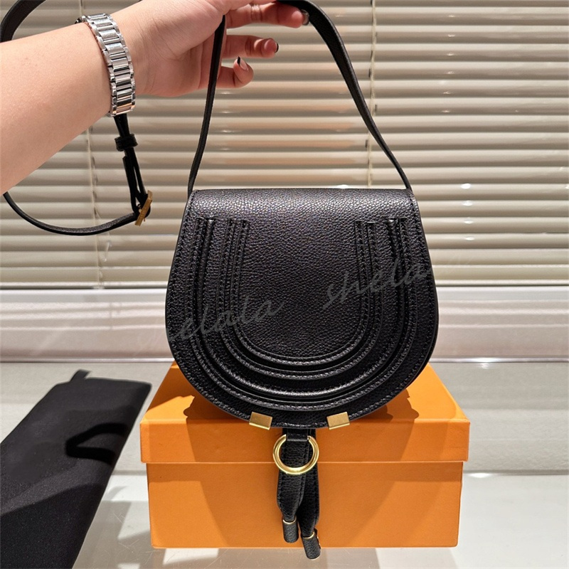 Woman Saddle Shoulder Bags crossbody designer bag saddles vintage mini cross body lady purses Leather Letters 2024