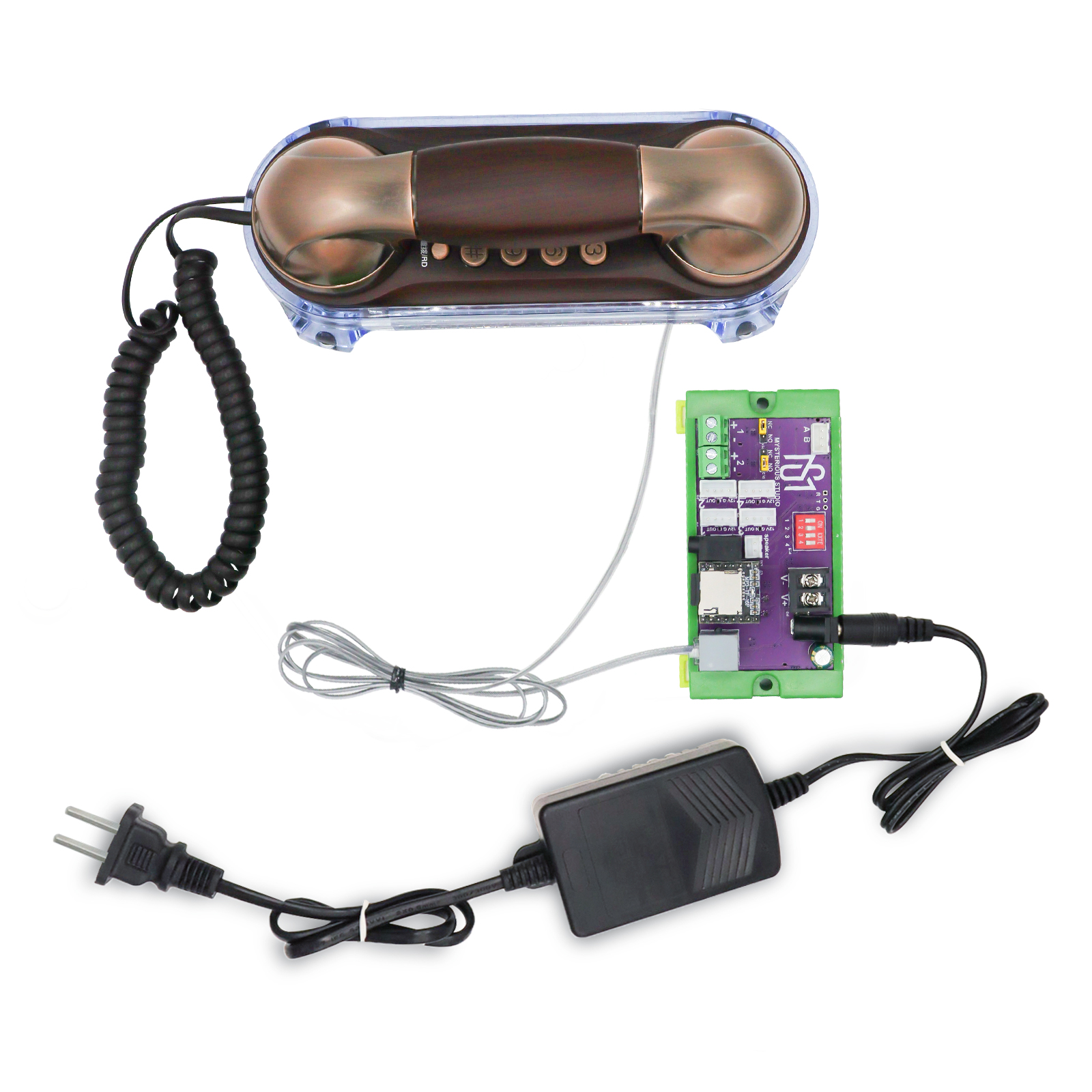 Mysterious Studio Escape Room Game Mechanism Props Electronic Puzzle Phone Props Wall Mounted Telephone