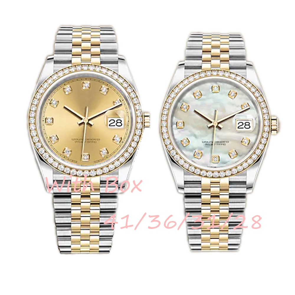 w1_shop 41mm 36mm movement Watch Automatic Mechanical Mens 31mm 28mm Quartz Womens Bezel Stainless Steel Diamond Lady Waterproof Luminous Designer Watches