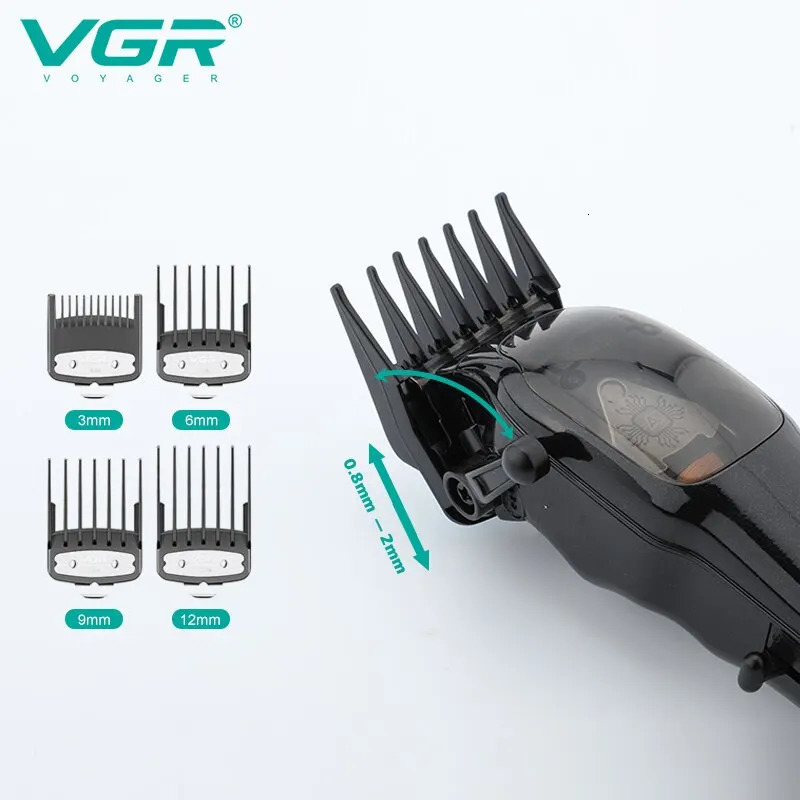 VGR Clipper Professional Cutting Machine Cordless Hair Electric Barber Haircut Trimmer for Men V 653 240219 C260312
