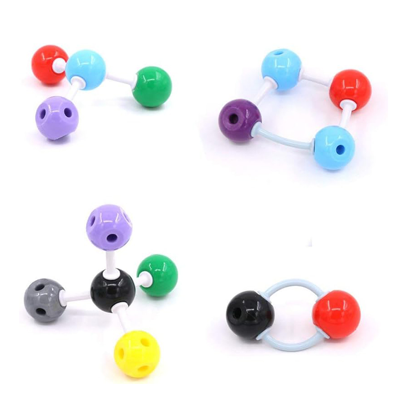 240Pcs Molecular Model Kit Scientific Atom Molecular Models Color-Coded Chemistry Set of Atoms and Molecules For Kids