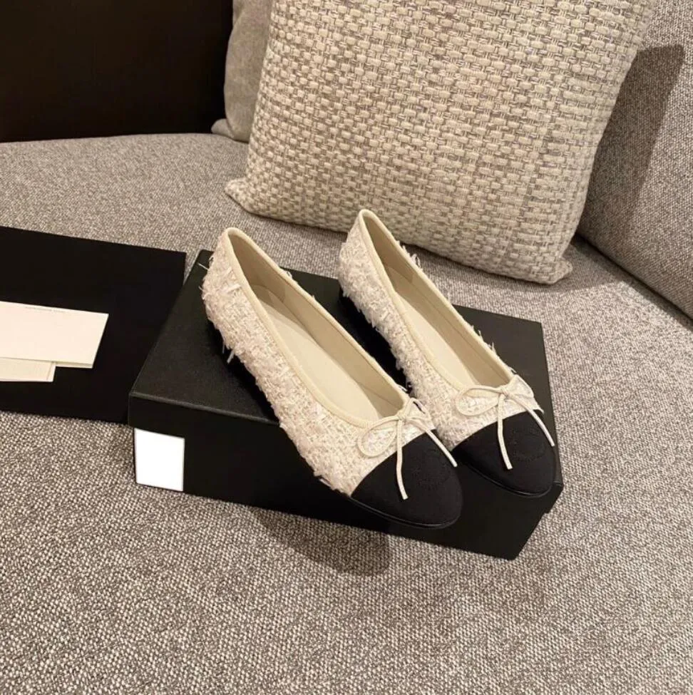 Designer Woman Shoe Paris Casual Shoes designer Ballet Flats Shoes Women Spring Quilted Genuine Leather Slip on Ballerina Luxury Round Toe Ladies