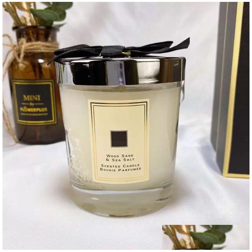 Air Freshener Latest Solid Per Candle Wild Bluebell Lime Basil Sea Salt English Pear 200G High Quty Incense Scented Candles Gift Bo R250420