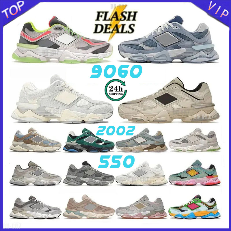 9060 Shoes 2002r Designer Cloud Running with Box Men Women Big Size 9060s Sea Salt Quartz Rain 550 White Green Black Cool Grey 530 Sier Navy Mens Gift