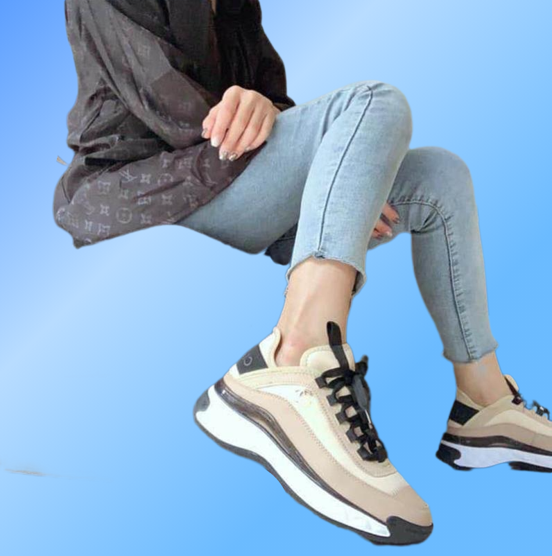 Fashion New Genuine Leather Running Shoes Casual Women039s Breathable Laceup Thick Bottom Hight Increasing Shoes Trainers