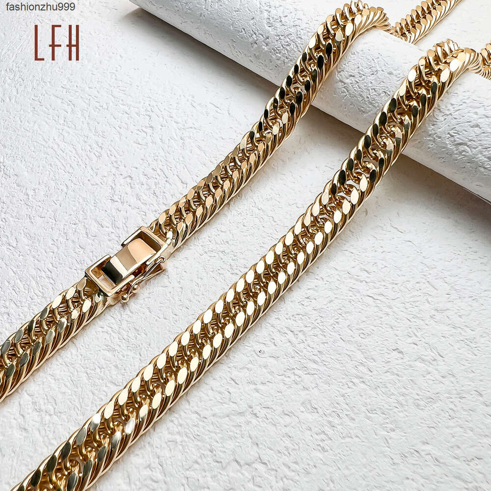 AU 750 Solid Necklaces Cuban Link Chain With Certificate Japan Gold Jewelry 18k Real Wholesale