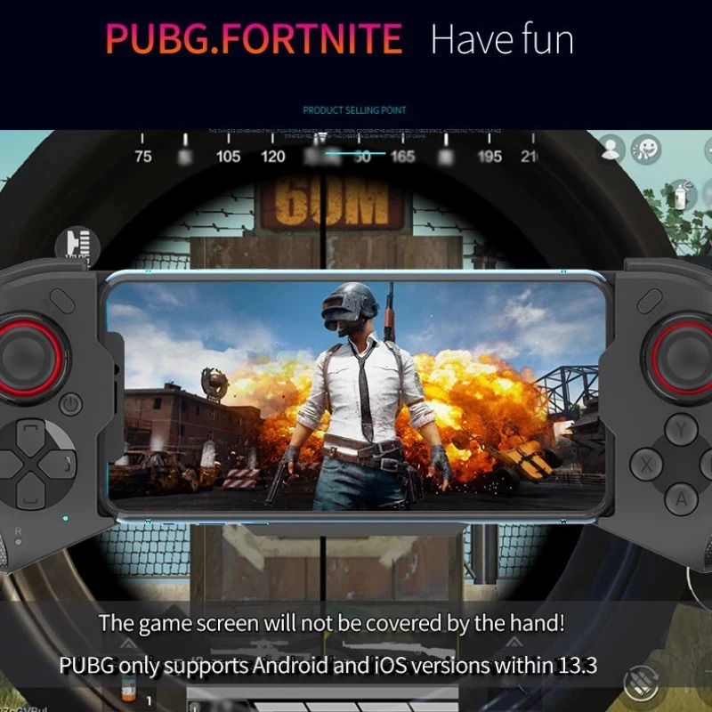 Cell Phone Gamepad Joystick For Android Control Bluetooth Controller Trigger Pubg Mobile Game Pad Gaming Cellphone Mando 240306