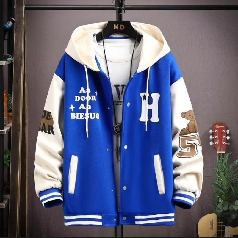 Spring and Autumn Men Outfit Set Korean Fashion Men Clothes Black Sweat Pants Hoodie Sweatsuit 2 Piece Set Daily Tracksuit Men 240223