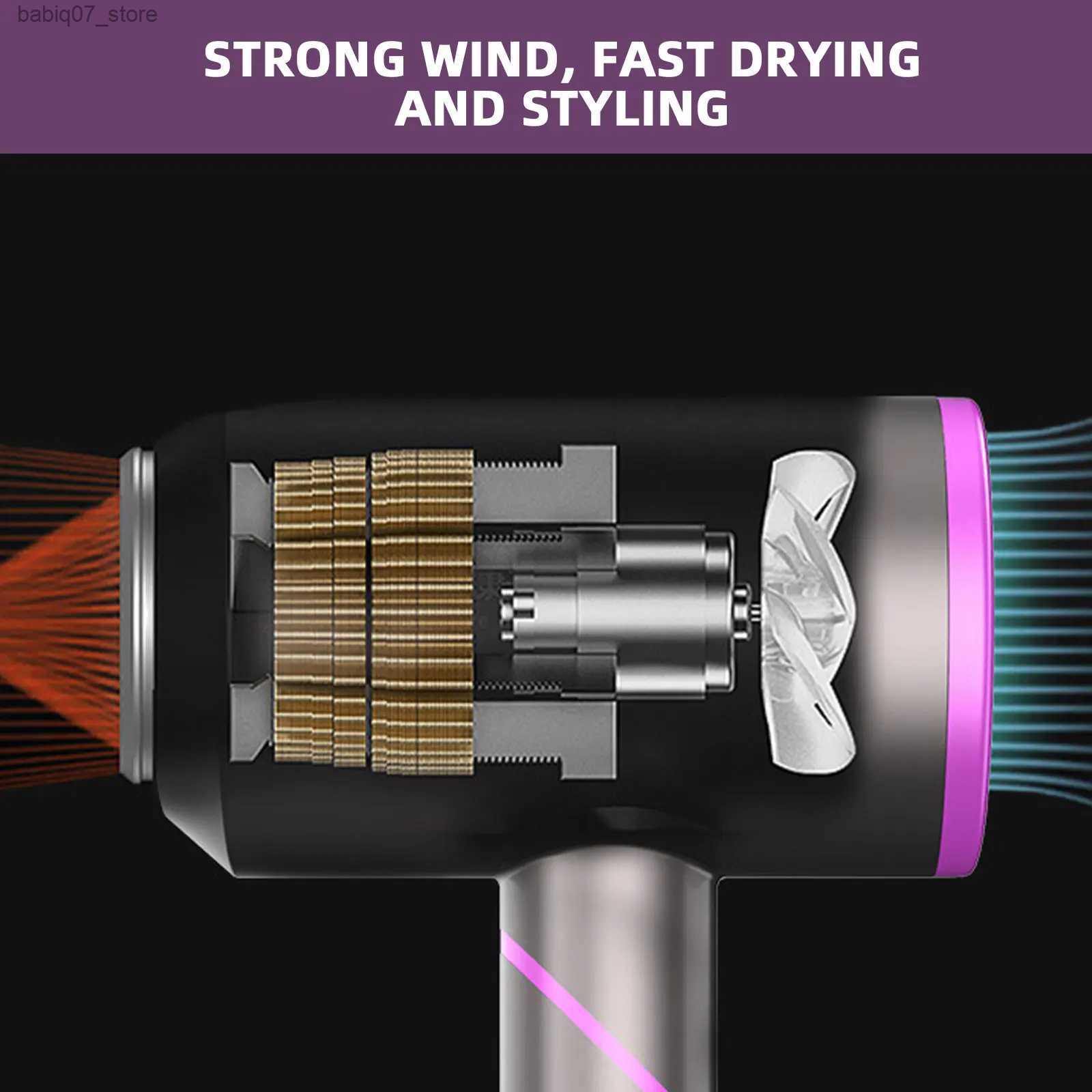 Hair Dryers Portable foldable ion hair dryer with 1 diffuser and 2 concentrates used for home salon styling tool EU plug Z260303