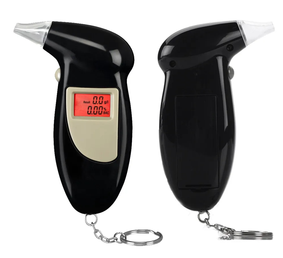 Car LCD Backligh Detector Police Handheld Alcohol Tester Digital Alcohol Breath Tester Breathalyzer Analyzer