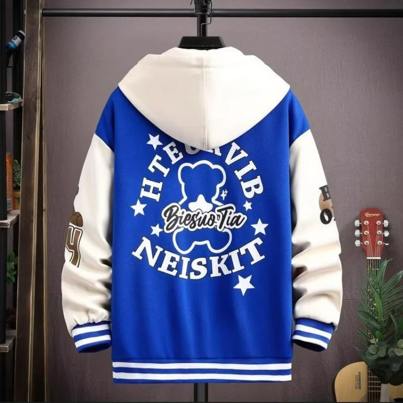 Spring and Autumn Men Outfit Set Korean Fashion Men Clothes Black Sweat Pants Hoodie Sweatsuit 2 Piece Set Daily Tracksuit Men 240223