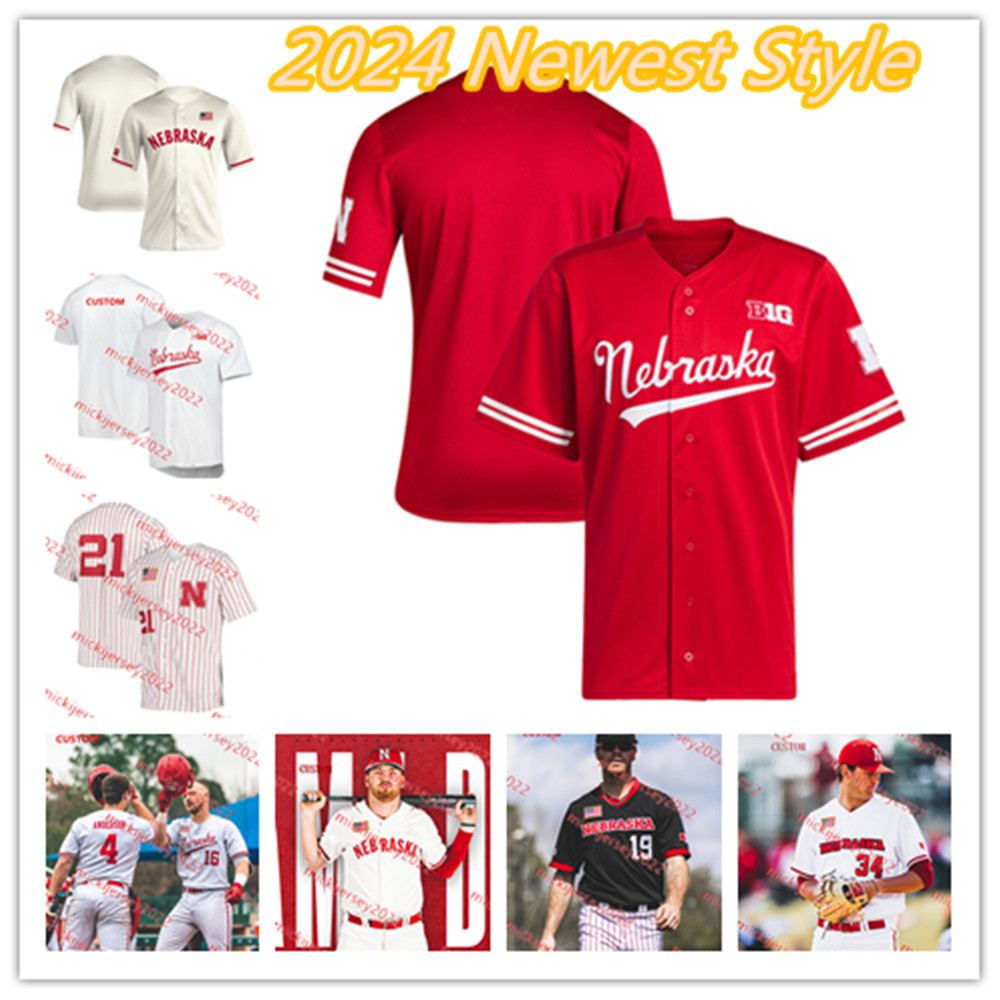 Nebraska Cornhuskers Baseball Jersey Shay Schanaman Will Walsh Corbin Hawkins Jackson Brockett Kyle Perry Michael Garza Nebraska Jerseys Custom Stitched
