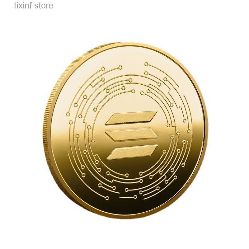 Arts and Crafts Commemorative Coin Virtual Coin SOLANA Coin Metal Crafts Commemorative Medal Manufacturer T240306