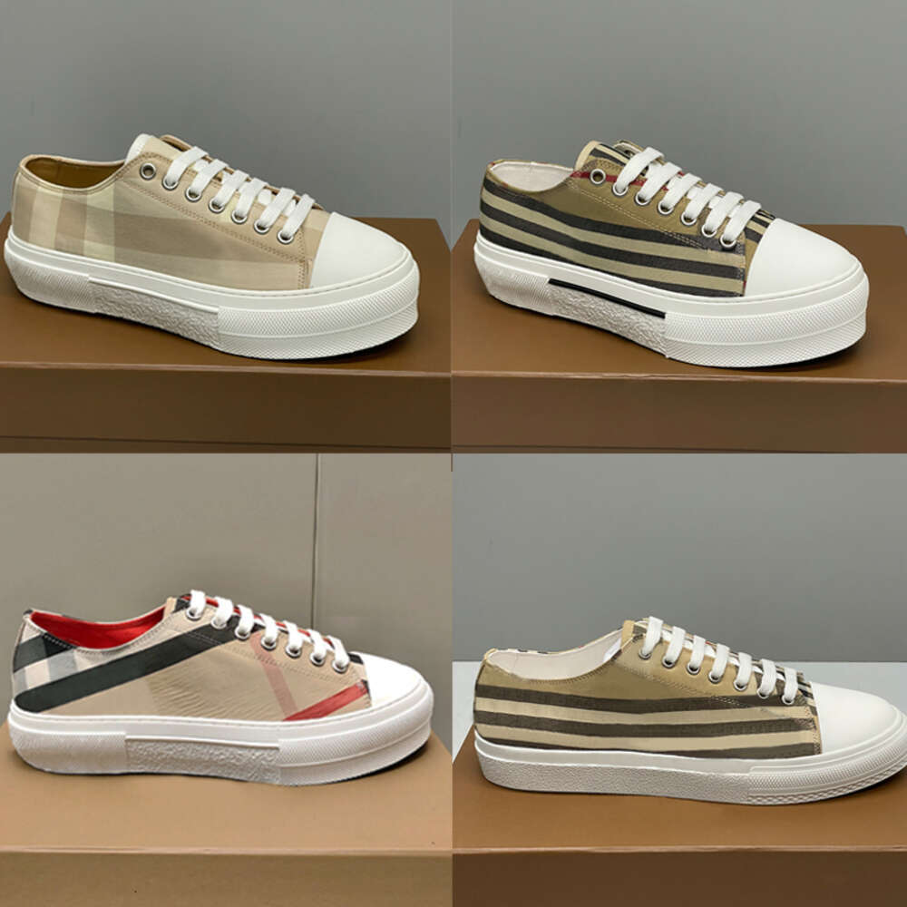 Designer Sneakers Print Check Trainer Platform Trainers Mens Casual Shoes Striped Sneaker Printed Lettering Plaid Vintage Shoe Size 35-45 With Box NO288