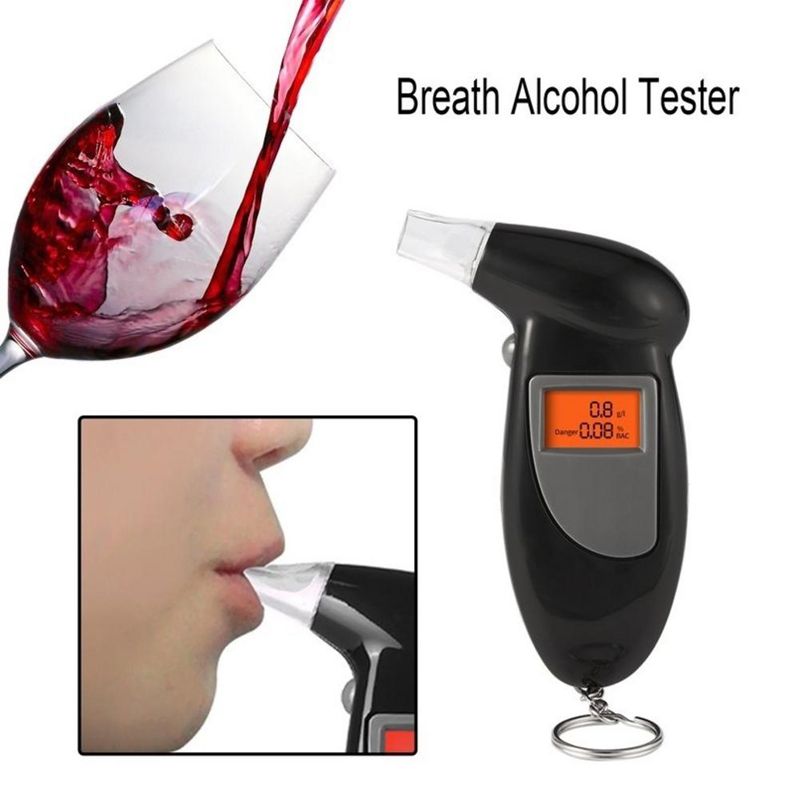 Car LCD Backligh Detector Police Handheld Alcohol Tester Digital Alcohol Breath Tester Breathalyzer Analyzer