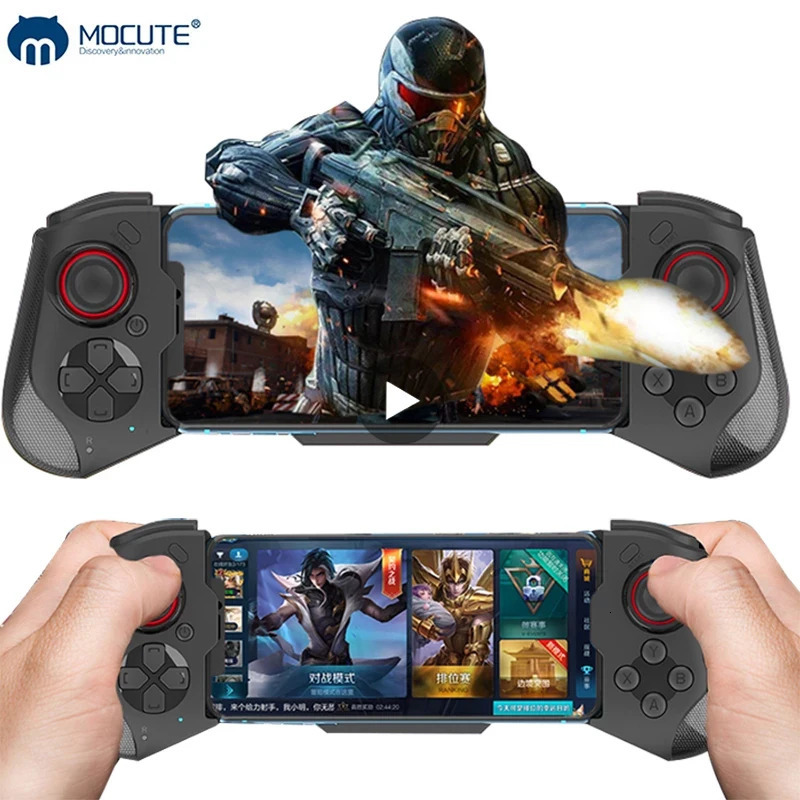 Cell Phone Gamepad Joystick For Android Control Bluetooth Controller Trigger Pubg Mobile Game Pad Gaming Cellphone Mando 240306