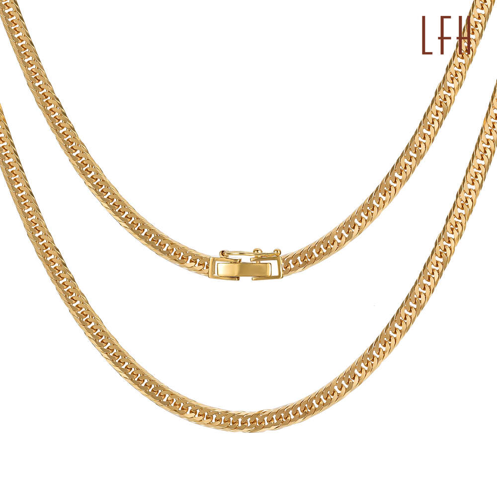 AU 750 Solid Necklaces Cuban Link Chain With Certificate Japan Gold Jewelry 18k Real Wholesale