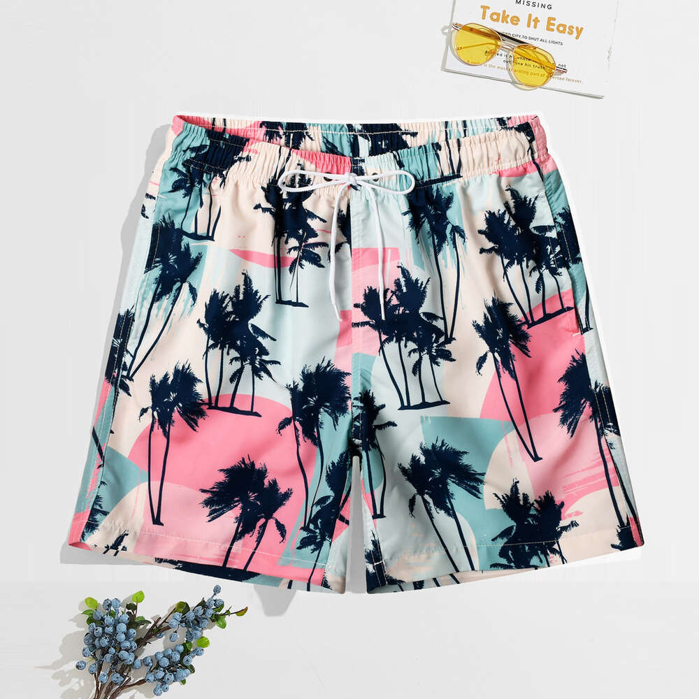 2024 Beach Loose Fitting, Quick Drying Swimming, Lined Swim Pants for Men, Adult Hot Spring Casual Shorts