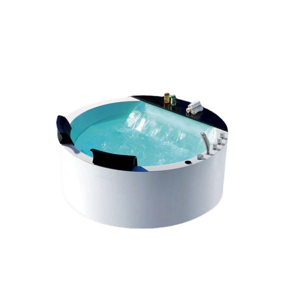 1500mm Rounded Whirlpool Bathtub Acrylic Hydromassage Waterfall Double People Hot Tub NS1106A