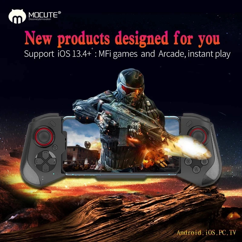 Cell Phone Gamepad Joystick For Android Control Bluetooth Controller Trigger Pubg Mobile Game Pad Gaming Cellphone Mando 240306