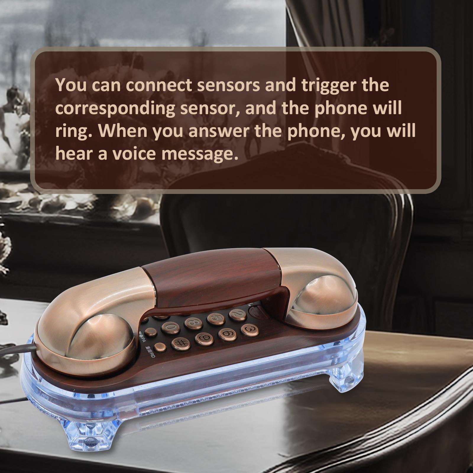 Mysterious Studio Escape Room Game Mechanism Props Electronic Puzzle Phone Props Wall Mounted Telephone