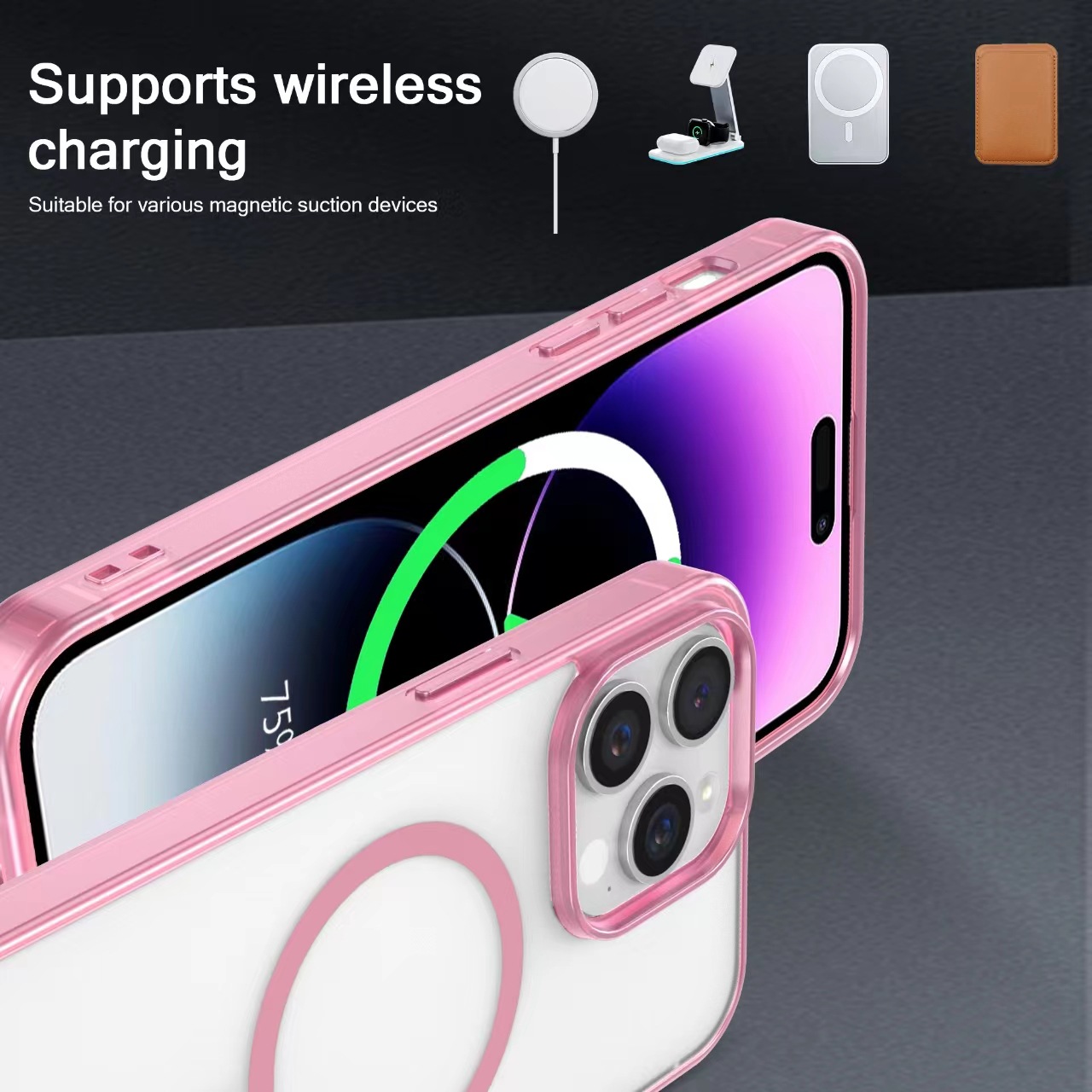 Luxury Matte Translucent Frosted AcrylicMagnetic Wireless Charge For Magsafe Case for iPhone 17 16 15 14 13 12 11 Pro Max Translucent Shockproof Soft 