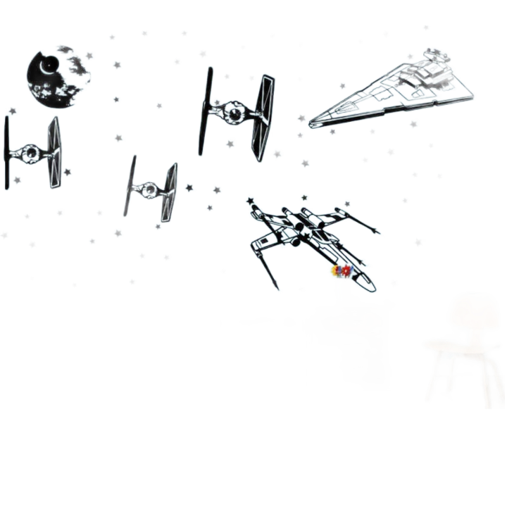 Spacecraft Millemium Falcon X Wing Fighter Wall Sticker Rocket Starfighters War Decal Kids Room Nursery Home Decor 211217
