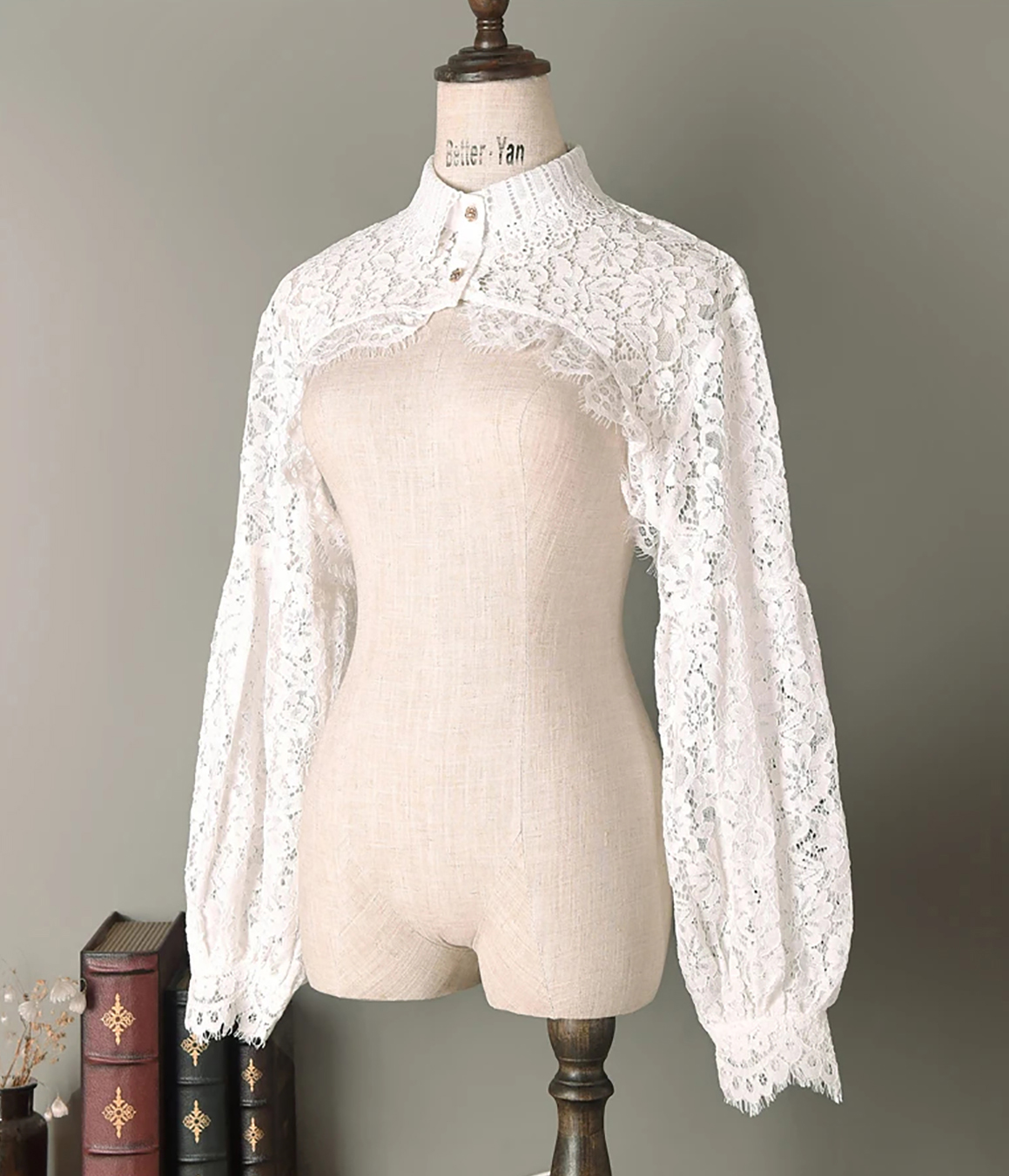 Long Sleeves Bridal Jacket Jewel Neck Lace Appliqued Wrap Bride Accessories For Wedding Dress Jackets Custom Made