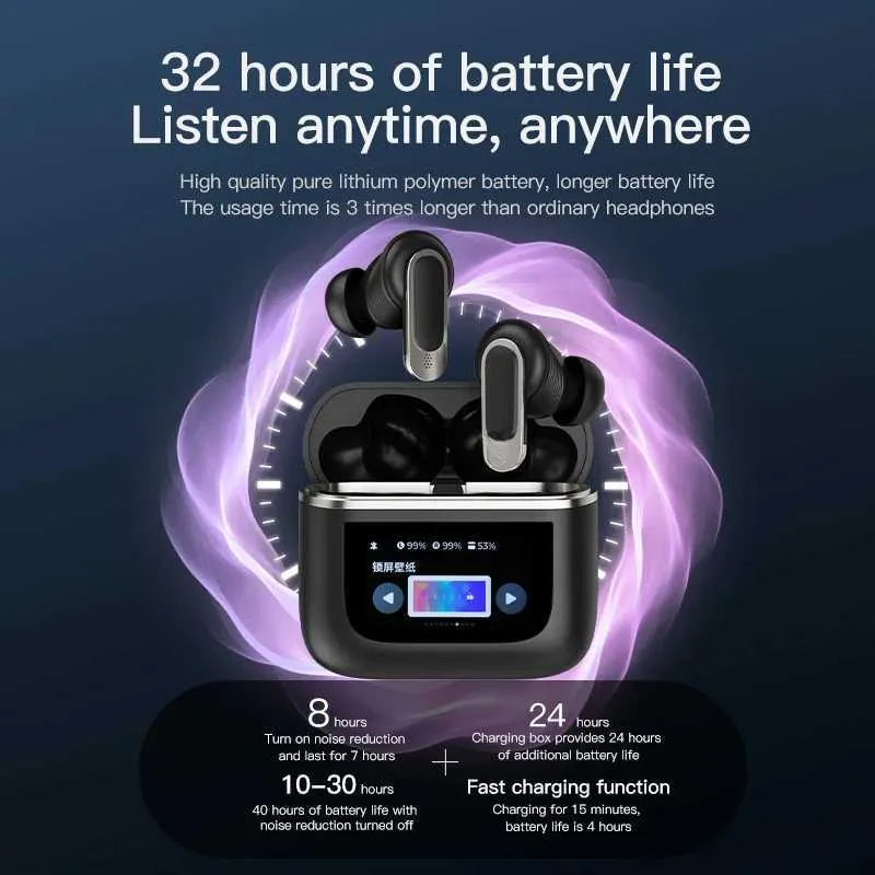 Cell Phone OKCSC TOUR PRO 2 ANC True Wireless Earphones Noise Cancelg Bluetooth Headphones TWS Earbuds Small Sports Waterproof Headset YQ240105