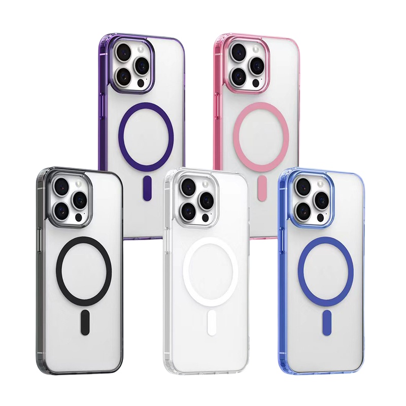 Luxury Matte Translucent Frosted AcrylicMagnetic Wireless Charge For Magsafe Case for iPhone 17 16 15 14 13 12 11 Pro Max Translucent Shockproof Soft 