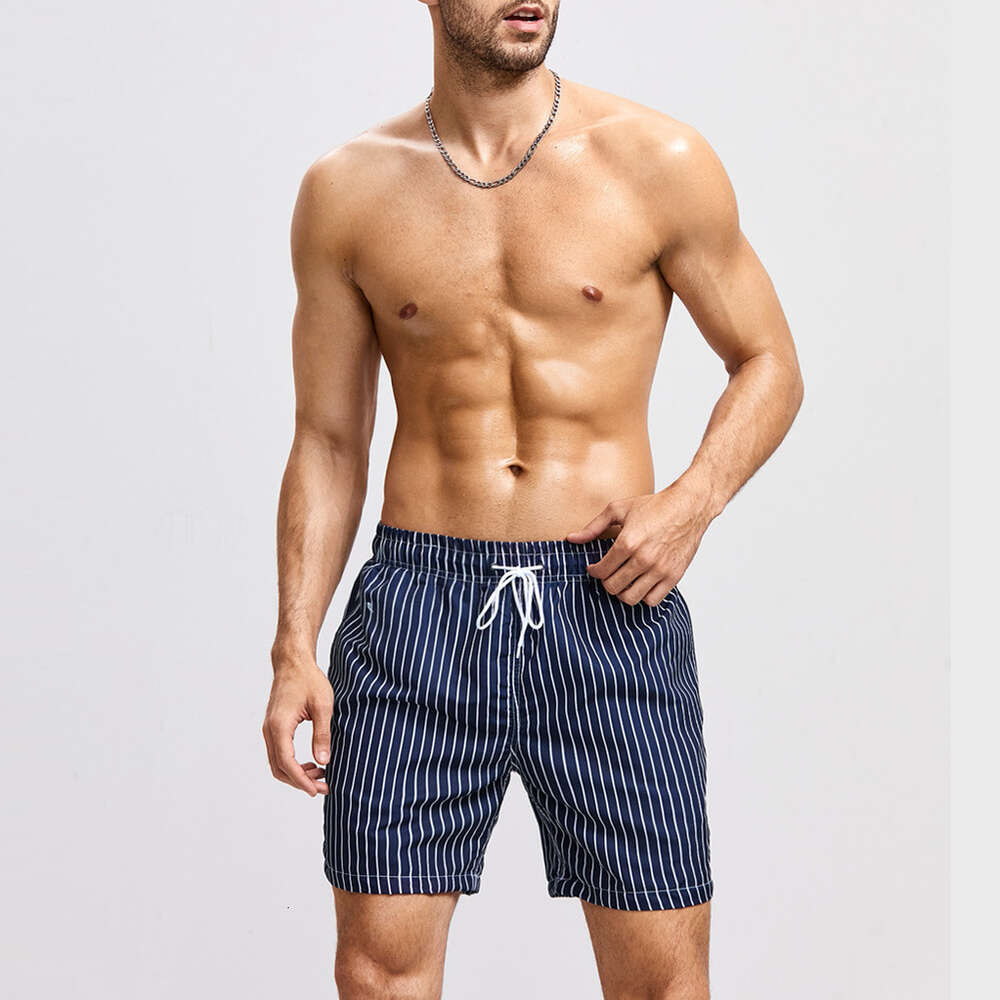 2024 New Surfing and Men's Loose Print Casual Beach Soaking Hot Spring Shorts Instagram Style Swimming Pants
