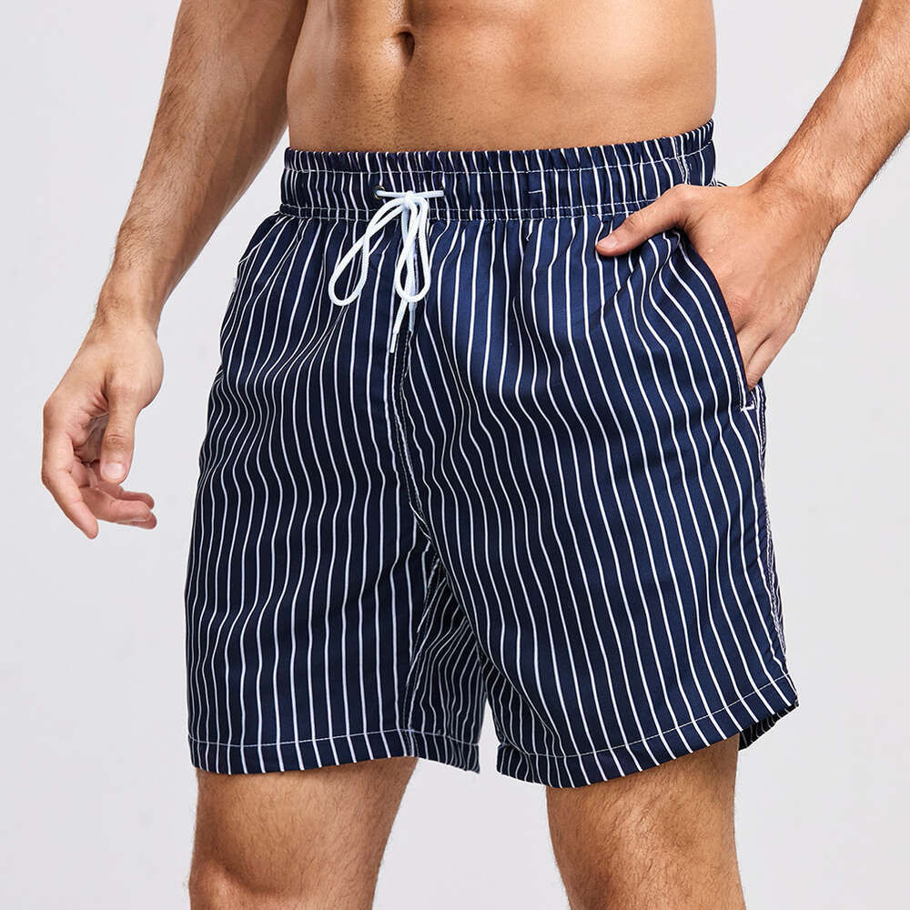 2024 New Surfing and Men's Loose Print Casual Beach Soaking Hot Spring Shorts Instagram Style Swimming Pants