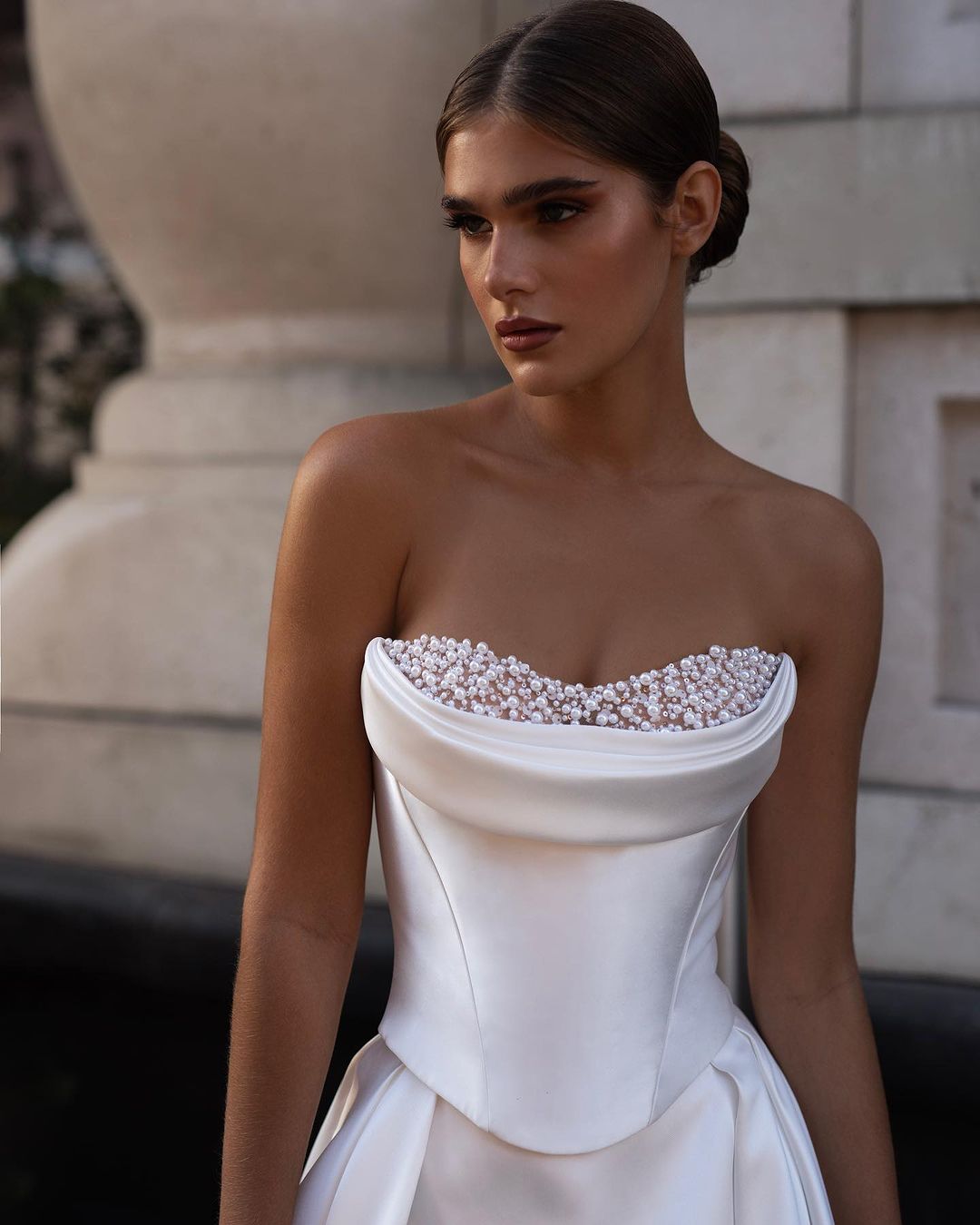 Vintage A E Dress Pearls Strapless Boho Country Wedding Dresses Backless Ruffle Vestidos De Novia Sweep Train Designer Bridal Gowns 6660306