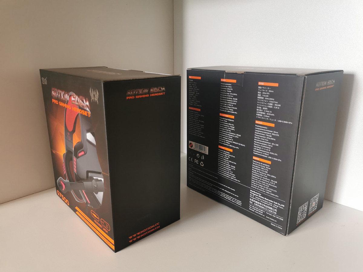 Original KOTION EACH G7500 USB Virtual 7.1 Gaming Headset Wired Headphones Deep Bass Vibration Casque Headphone with Microphone for PS4 PC Gamer