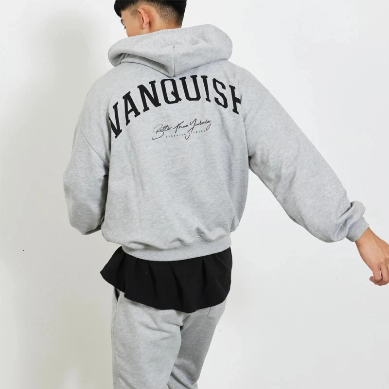 Spring and Autumn Mens Sweater Oversized Pullover Hoody for Men Fitness Sweatshirt Loose Jacket Casual Fashion Hooded 240301
