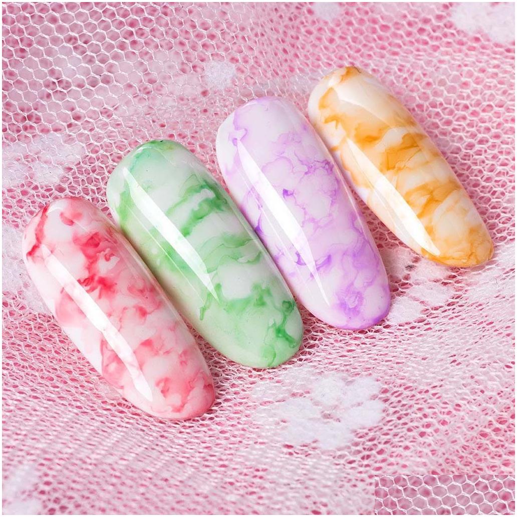 Nail Polish 15Ml Magic Blooming Gel Beautif Wers Diy Marbg Gradient Effect Paint Varnish Manicure Decoration 230802 Drop Delive Dhibo