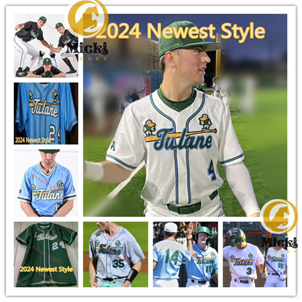 Tulane Green Wave Baseball Jersey Brayden Morrow Jacob LaPrairie Seth Beckstead Frankie Niemann Brennan Lambert Custom Stitched 2024 Tulane Jerseys